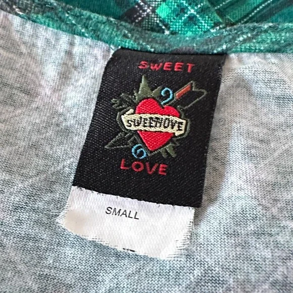 Top Women S Y2K Punk Grunge Emo Scene Kid Skater Mall Goth 2000s Skull Plaid - Picture 5 of 7